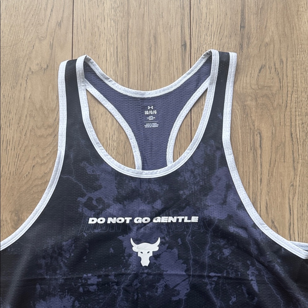 NWT Under Armour Project Rock Iron Paradise Do Not Go Gently Tank Top Men’s L